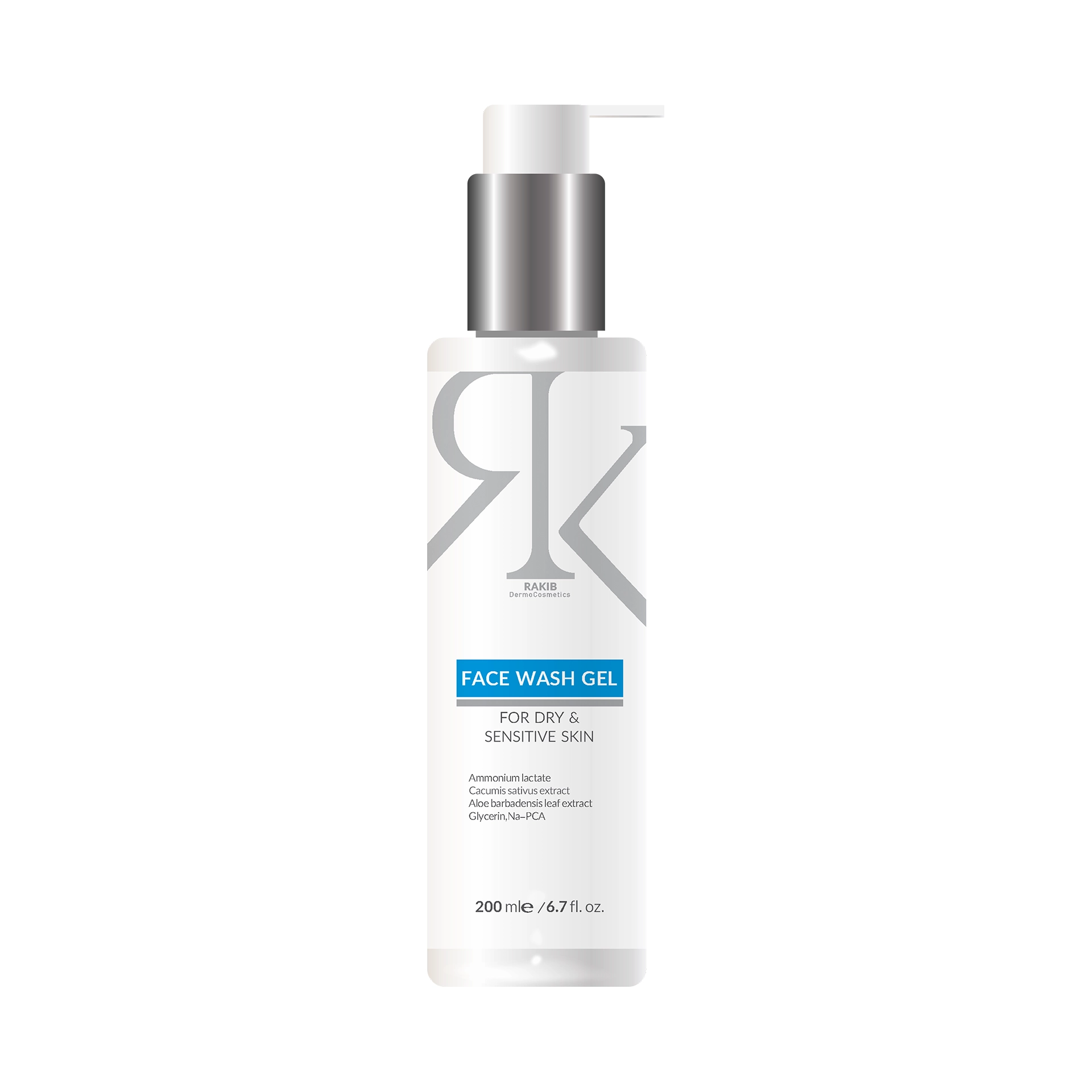 Gel detergente e idratante RK per pelli secche e sensibili